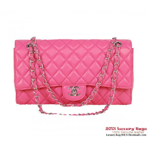 Chanel Classic Flap Bag 1113 Rose Mouton Argent