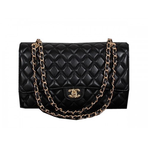 Chanel Classic Flap Bag 1119 Noir Mouton Doré