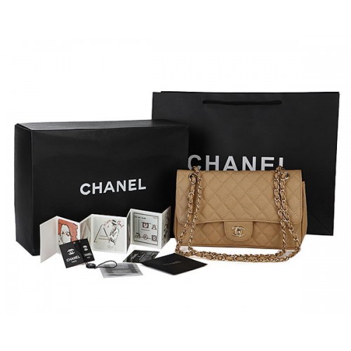 Chanel Classic Flap Bag 2.55 Series Cannage Pattern CHA1112 Abricot