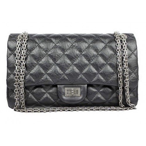 Chanel Classic Flap Bag A37587 Original Cuir Noir Argent