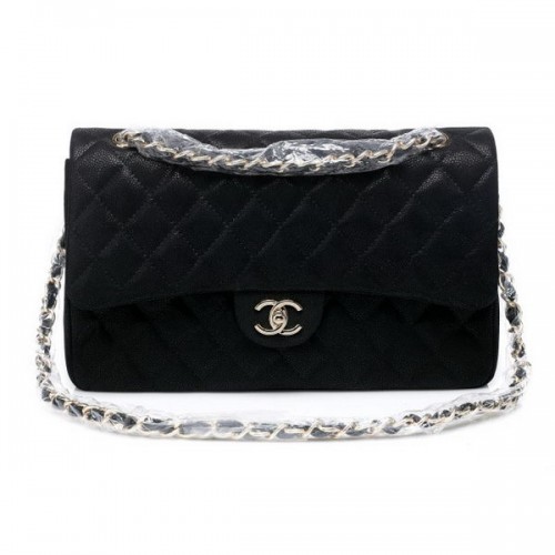 Chanel Sac à Rabat Classique Motif Cannage CHA1113 Noir