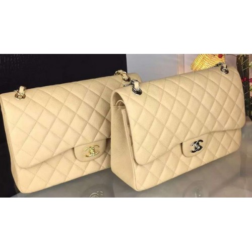 Chanel Sac à rabat classique Motifs Cannage originaux A1119 Abricot