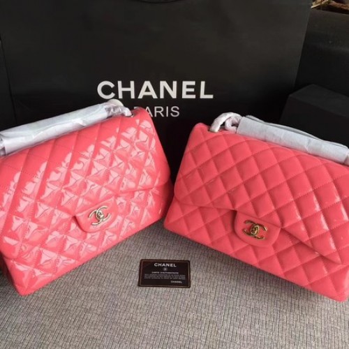 Chanel Sac à rabat classique en cuir d'origine A1113 Rose
