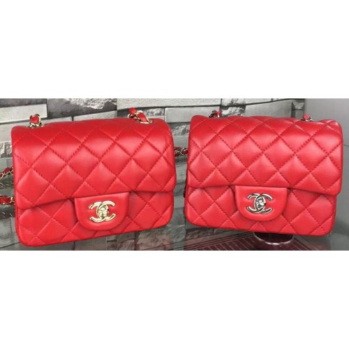 Chanel Sac à Rabat Classique Cuir de Mouton Original A5171 Rouge