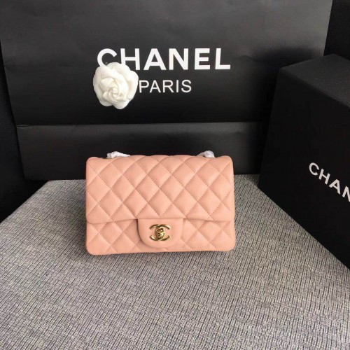 Chanel Classic Flap Bags Red Original Sheepskin Leather 1116 rose