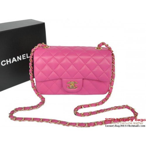 Chanel Classic Flap Bags Rose Original en cuir de mouton A1116 Or