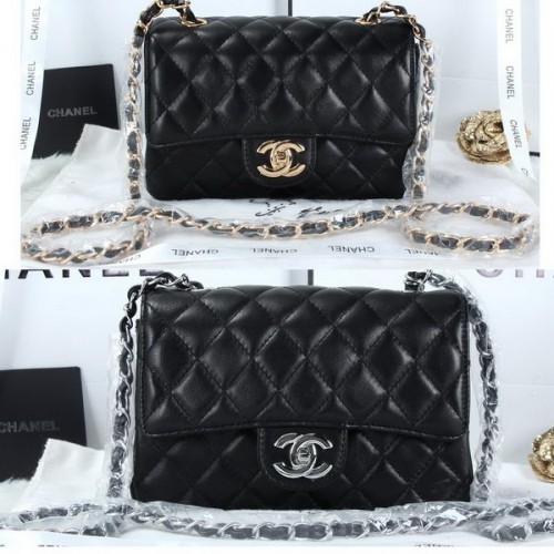 Chanel Classic Flap Bags Cuir de mouton A1116 Noir