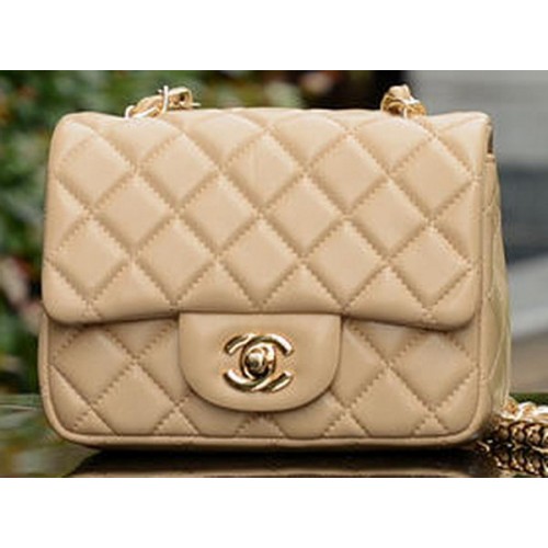 Chanel Classic MINI Flap Bag Abricot Mouton A37585 Or