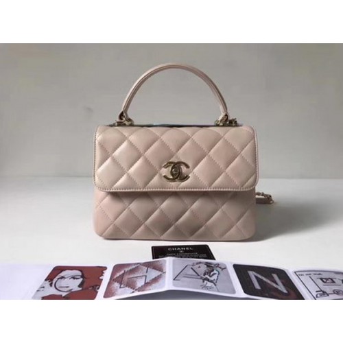 Chanel Sac à main classique en cuir de mouton CHA2371 OffWhite