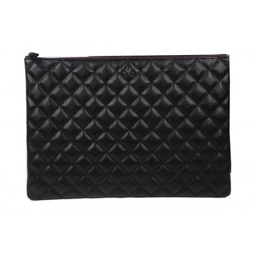 Chanel Pochette Noir Motif Cannage Original A69254 A69253 A69252 Argent