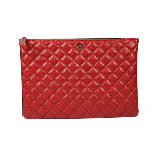 Chanel Pochette Original Cannage Motif Cuir A69254 A69253 Rouge