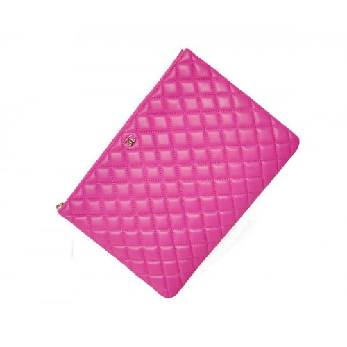 Chanel Pochette Rose En Cuir De Mouton A67780 Doré