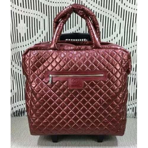 Chanel CoCo Nylon Trolley A33045 Bordeaux