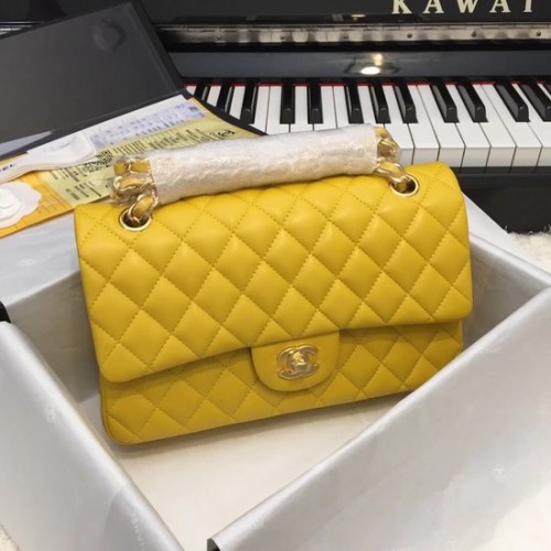 Chanel Flap Original Cuir de Mouton CF1112 Chaîne en or jaune