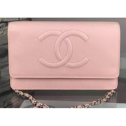 Chanel Sac à bandoulière à rabat Cannage Pattern A5373 Rose