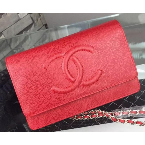 Chanel Sac à Bandoulière à Rabat Motif Cannage A5373 Rouge