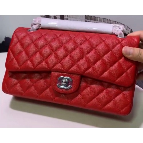 Chanel Flap Sac à bandoulière Original Cuir Caviar A1112 Rouge