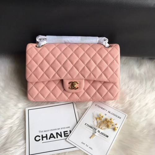 Chanel Flap Shoulder Bag Original cuir de cerf A1112 chaîne or rose