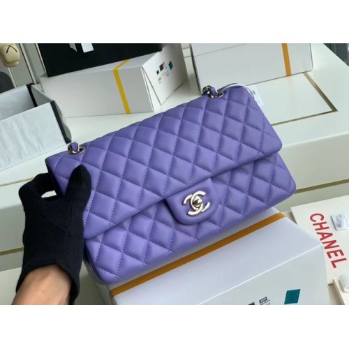 Chanel Flap Sac à bandoulière Original en cuir de mouton A1112 Violet