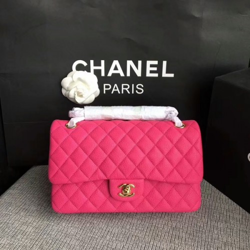Sacs à bandoulière à rabat Chanel Original en cuir de daim CF1112 pêche
