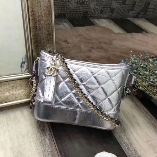 Chanel Gabrielle Sac à bandoulière en cuir de veau 8122A Argent