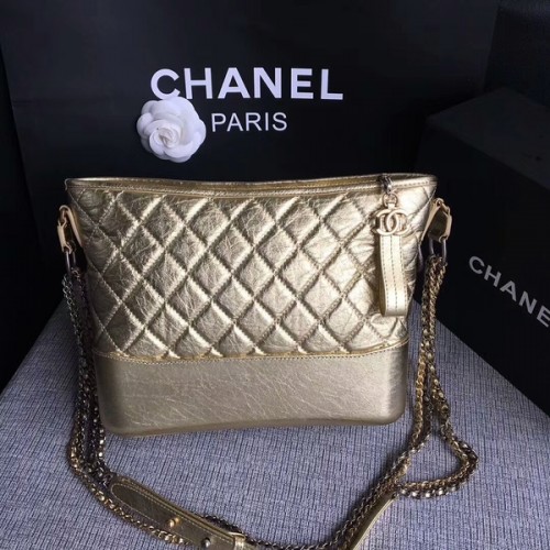 Chanel Gabrielle Sac à bandoulière Cuir de veau d'origine A93842 Gris