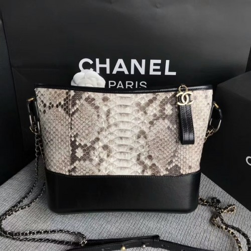 Chanel Gabrielle Sac à Bandoulière Original Cuir Python A93842 Blanc