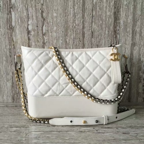 Chanel Gabrielly Sac à bandoulière en cuir de veau 93824 Blanc