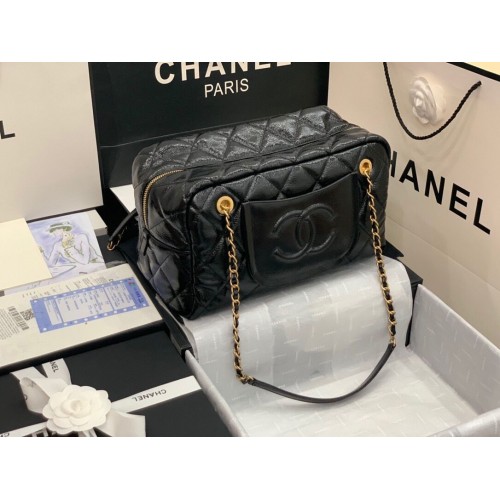 Chanel Grosse Bowling Tasche Sac en cuir d'origine AS2229 Noir
