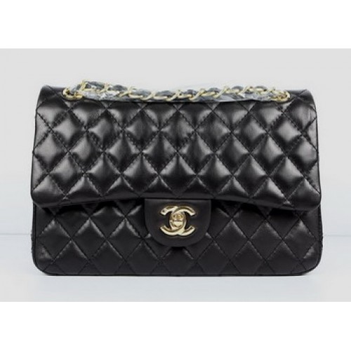 Chanel 2.55 Sac à main à rabat matelassé A1112 Noir avec quincaillerie dorée