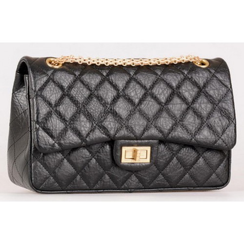 Chanel Jumbo Classic Flap Bag Cuir de veau noir A28668 Or