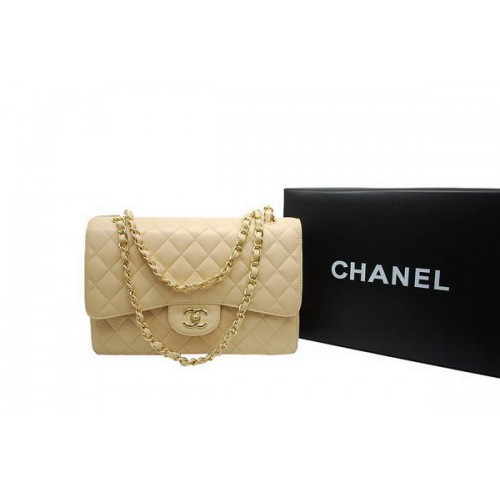 Chanel Sac Jumbo Double Flaps Abricot Cuir Caviar Original A36097 Doré