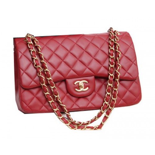 Sacs Chanel Jumbo Double Rabats Cuir d'Agneau Original A36097 Bordeaux