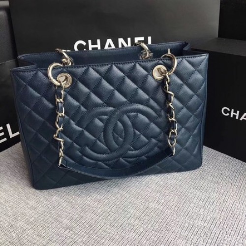Chanel LE Boy Grand Shopping Tote Bag GST Royal Cannage Pattern A50995 Argent