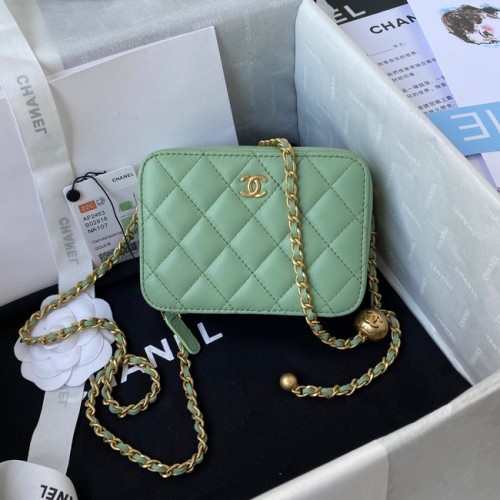 Chanel sac caméra Agneau AS2463 vert