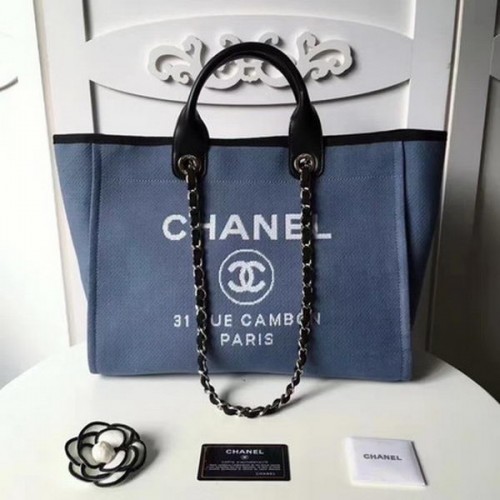 Chanel Grand sac fourre-tout en toile CHA1679 Royal