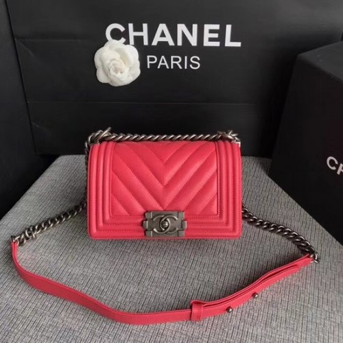 Chanel Le Boy Flap Sac à bandoulière en cuir de caviar original P67085 Boucle en argent rose