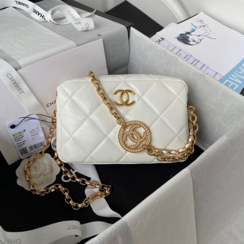 Chanel MINI ÉTUI POUR APPAREIL PHOTO AS3383 blanc