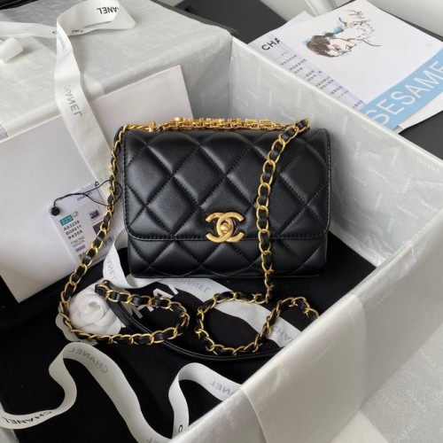 Chanel MINI SAC À RABAT AS3239 noir