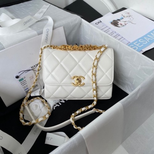 Chanel MINI SAC À RABAT AS3239 blanc
