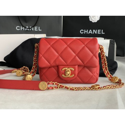 Chanel MINI SAC À RABAT AS3368 Bordeaux