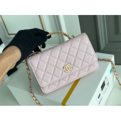 Chanel MINI SAC À RABAT POCHETTE AVEC CHAÎNE Métal doré 22SS rose