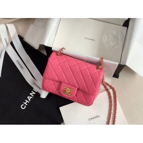 Chanel MINI Flap Bag Original en cuir de mouton AS1786 rose