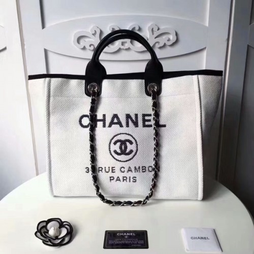 Chanel Medium Original Canvas Sac fourre-tout en cuir 66941C