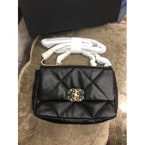 Chanel Origianl Leather 19 Flap Bag AS1160 Noir