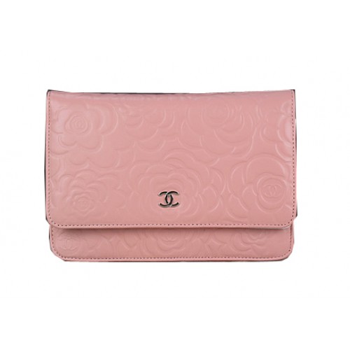 Mini sac à rabat en cuir de camélia Chanel Original CHA33814 Rose