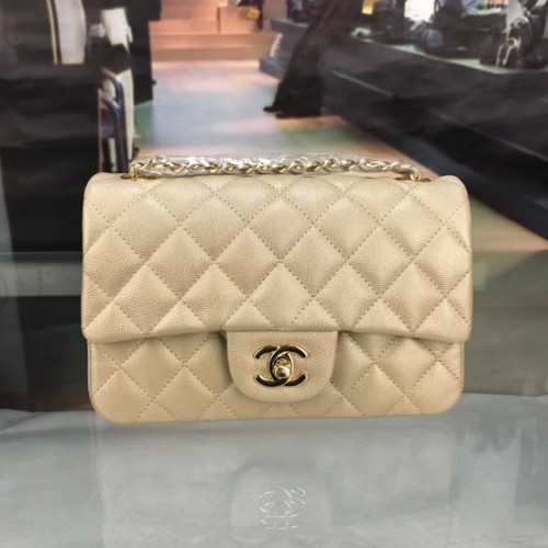 Sac bandoulière Chanel Original Caviar Leather Flap CF1116 or Chaîne dorée