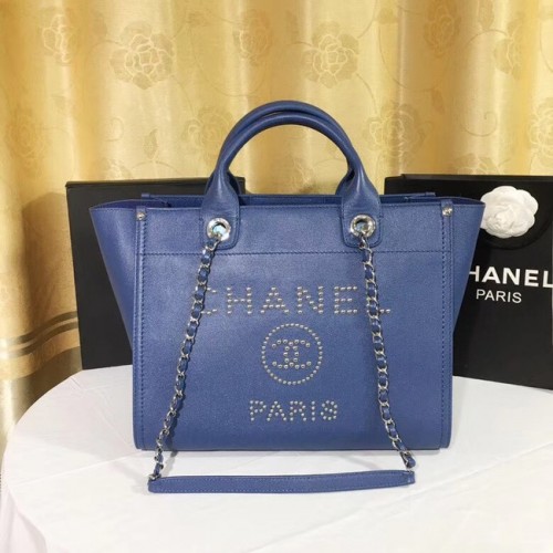 Chanel Original Caviar Leather Tote Shopping Bag 92565 bleu