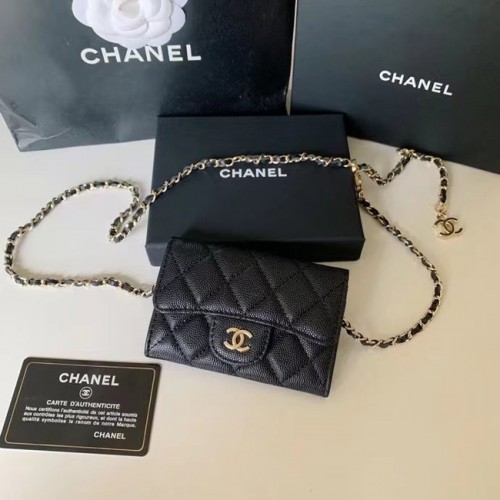 Pochette Chanel Original en cuir de veau grainé 81081 noir