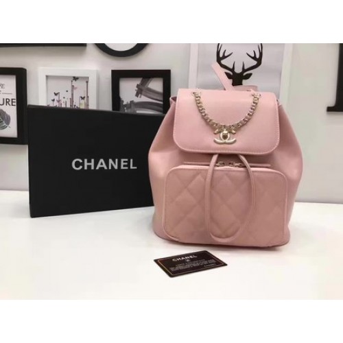 Chanel Sac à dos en cuir d'origine CHA2590 Rose